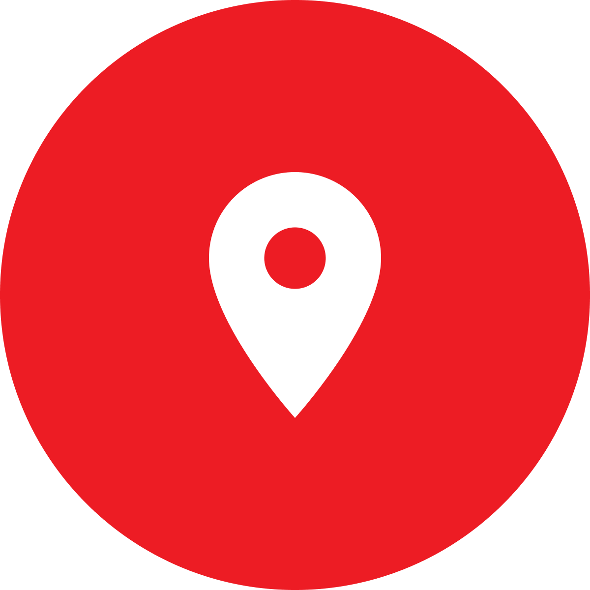 White location logo in a red circle
