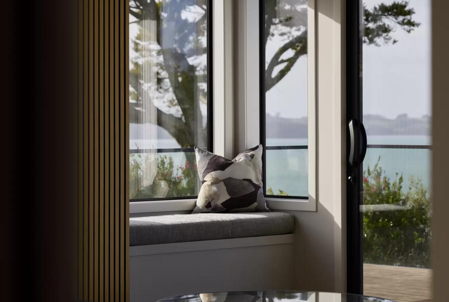 Modern home with Eurowood aluminium cladding and aluminium windows Kapiti