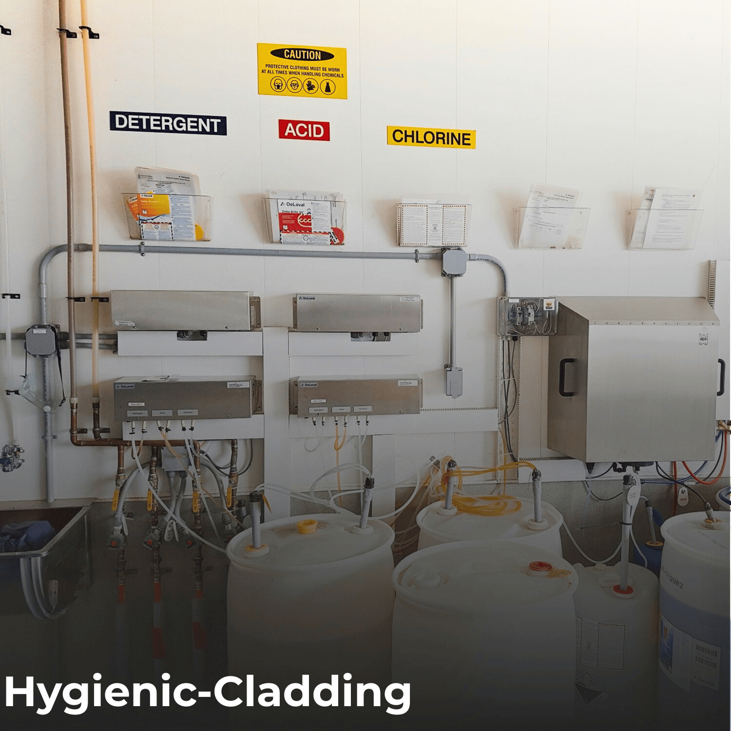 Hygieneclad PVC cleanroom wall panel installation