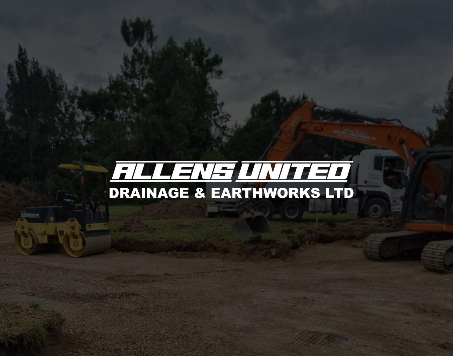 Civil Drainage / Earthworks - Digger, Truck and Compactor 