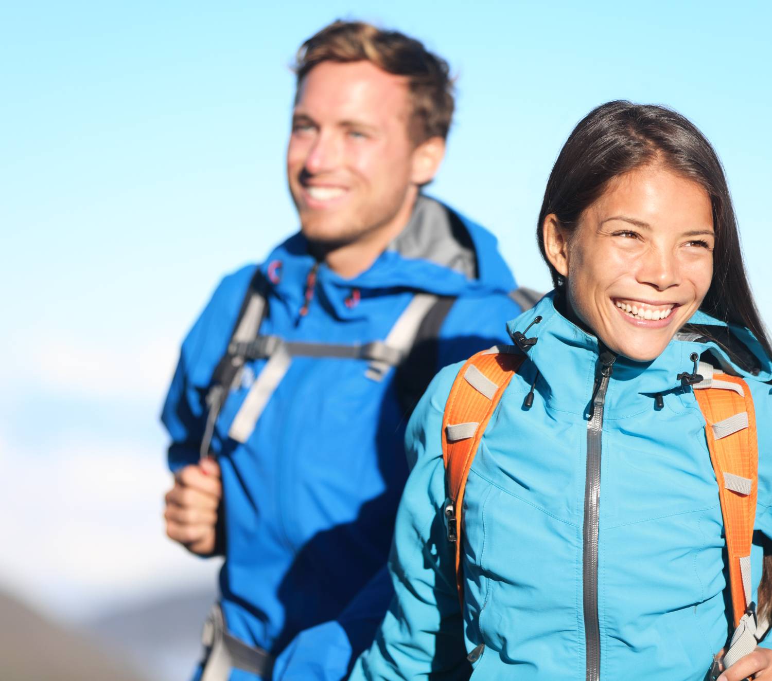 Tourist Couple with Big Smiles