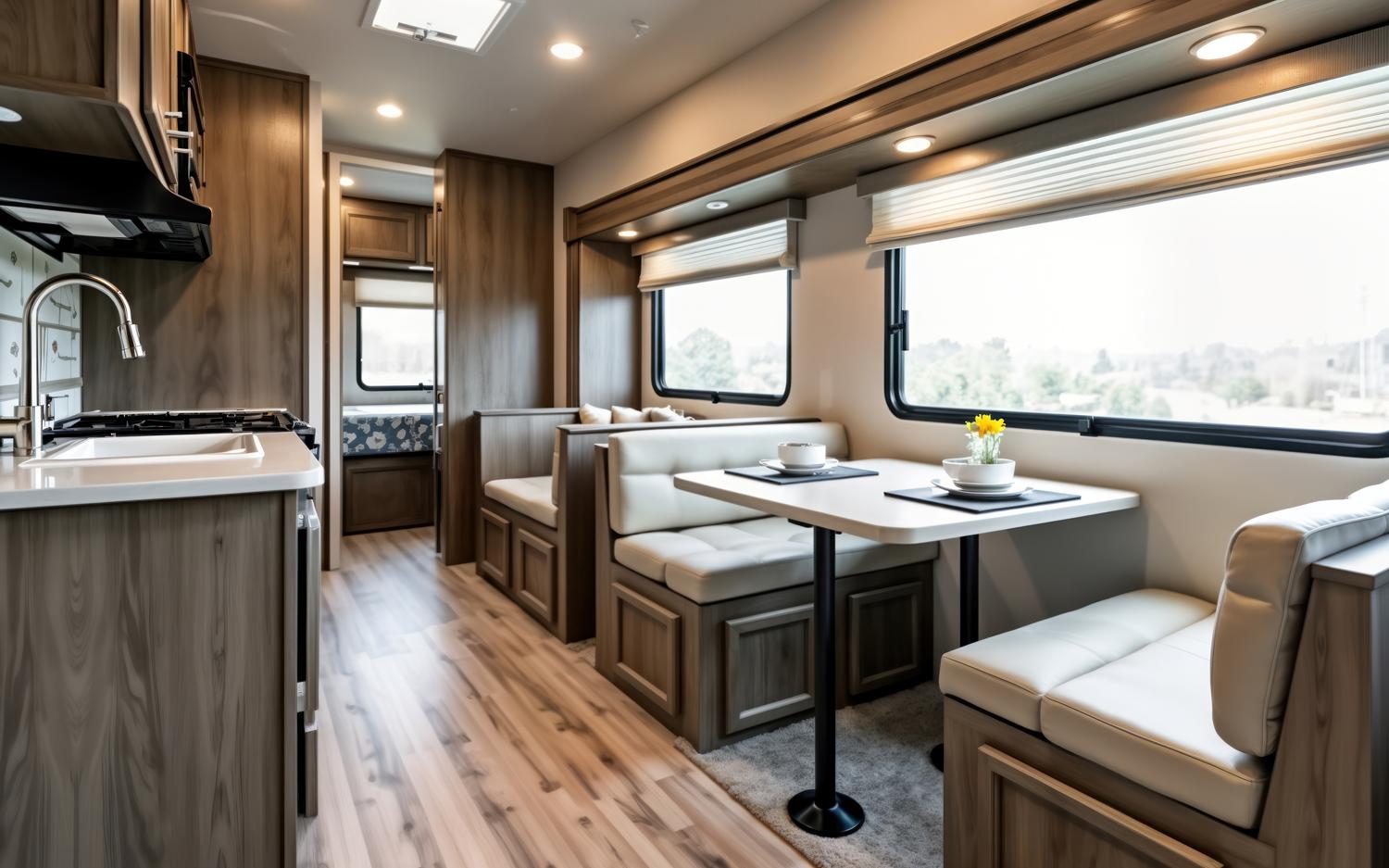 Motorhome curtains and blinds