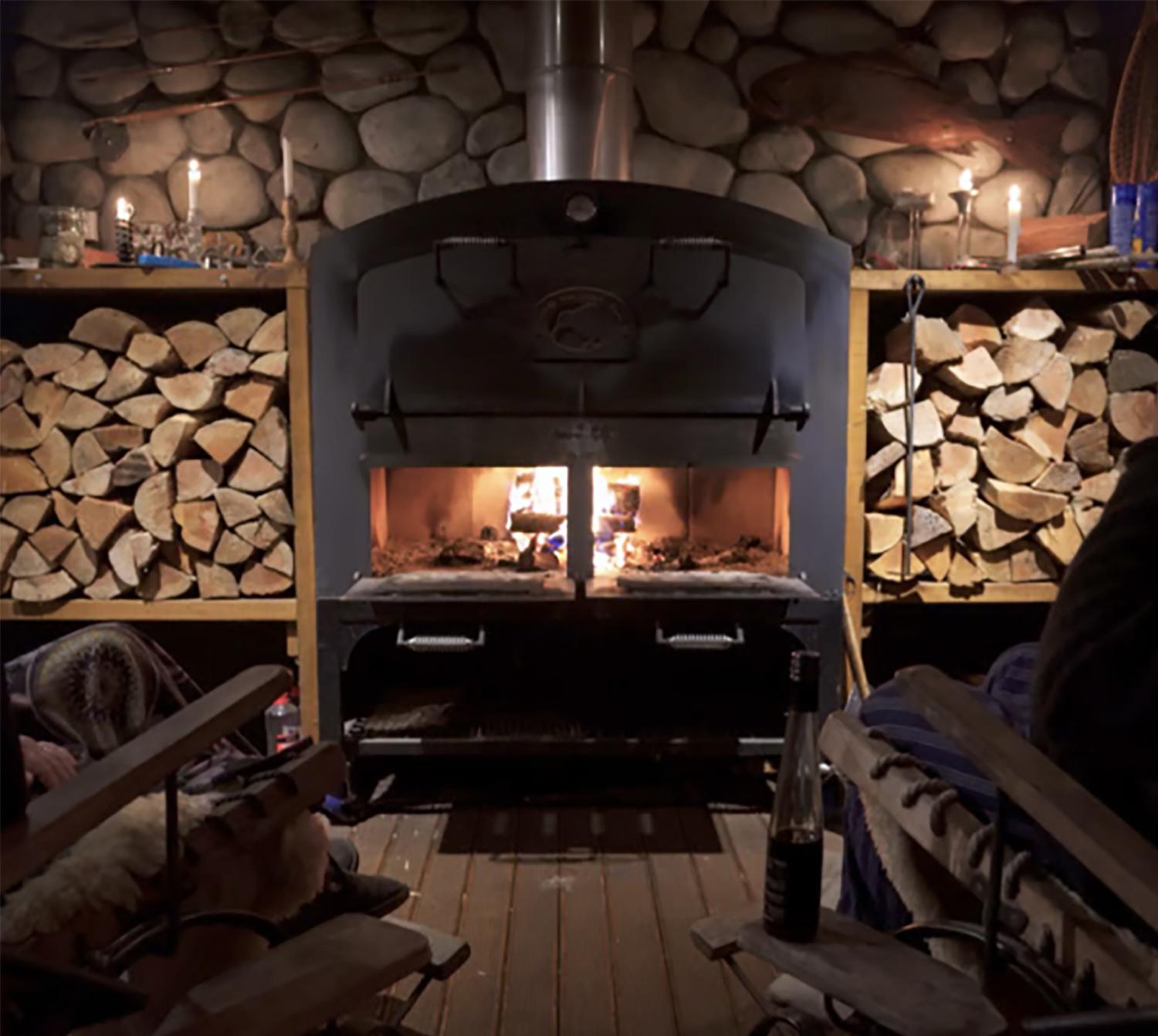 Cosy wood burning fire