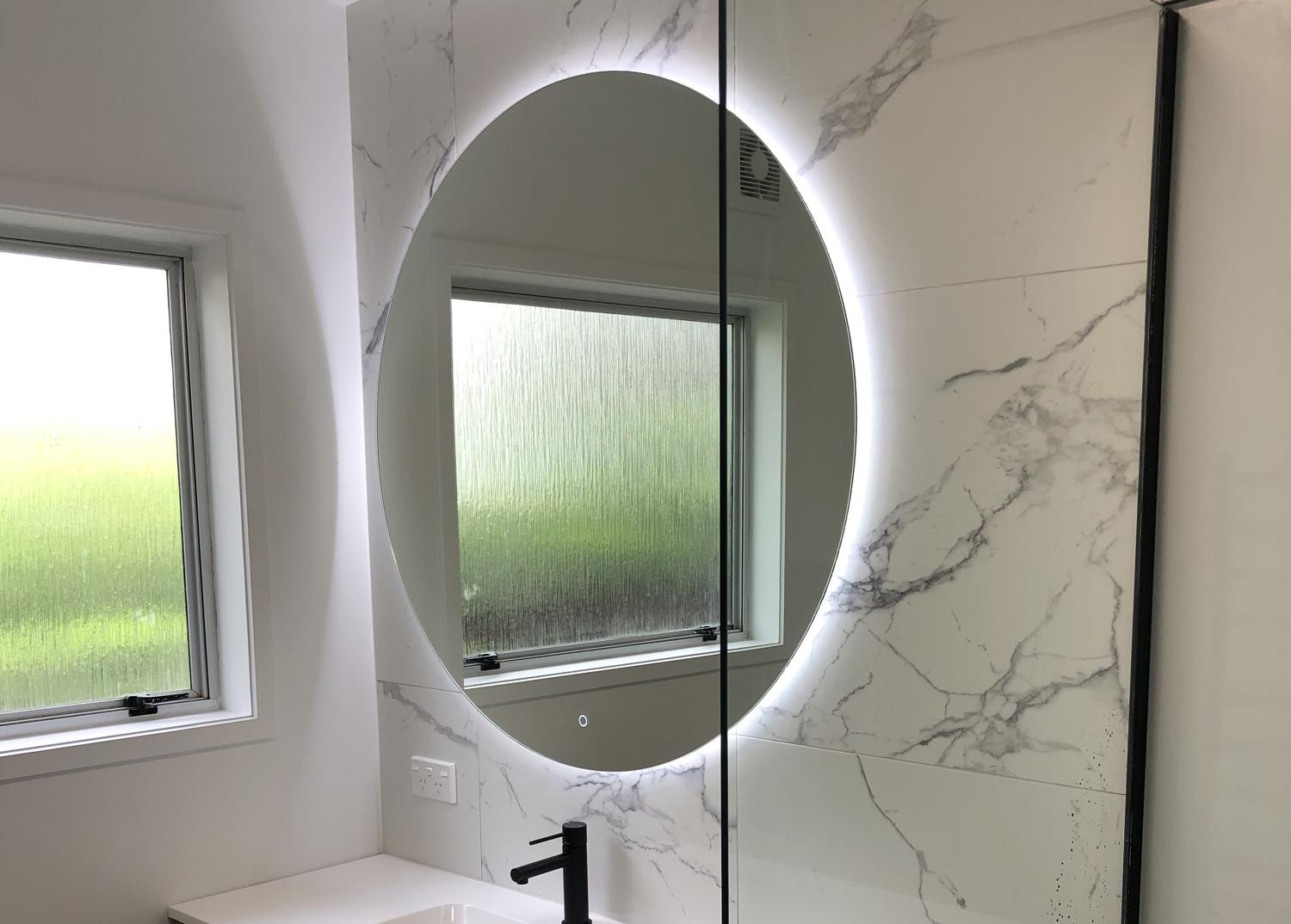 Home electrician - backlit LED bathroom mirror