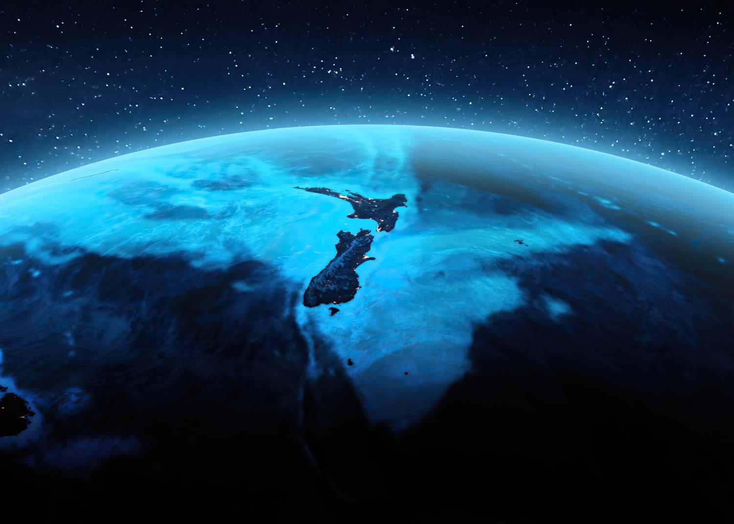 New Zealand image on a globe - nationwide service