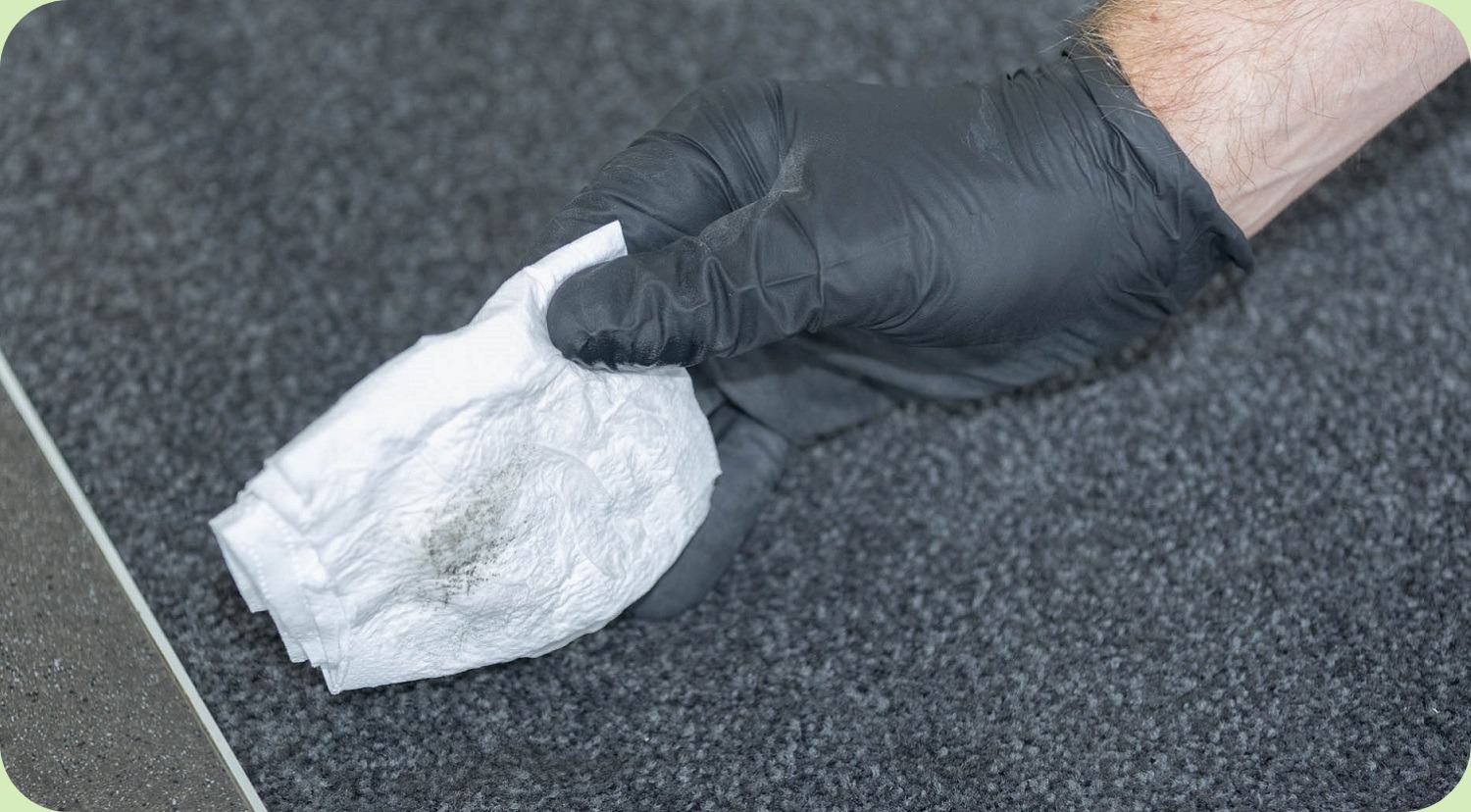 coffee spilt on light coloured carpet