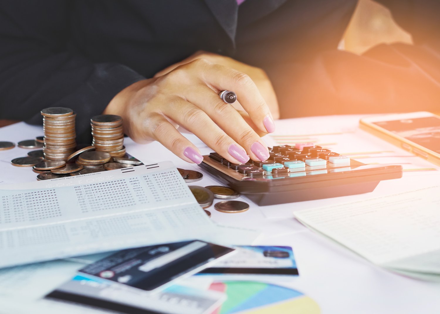 debt collection page link, counting money 