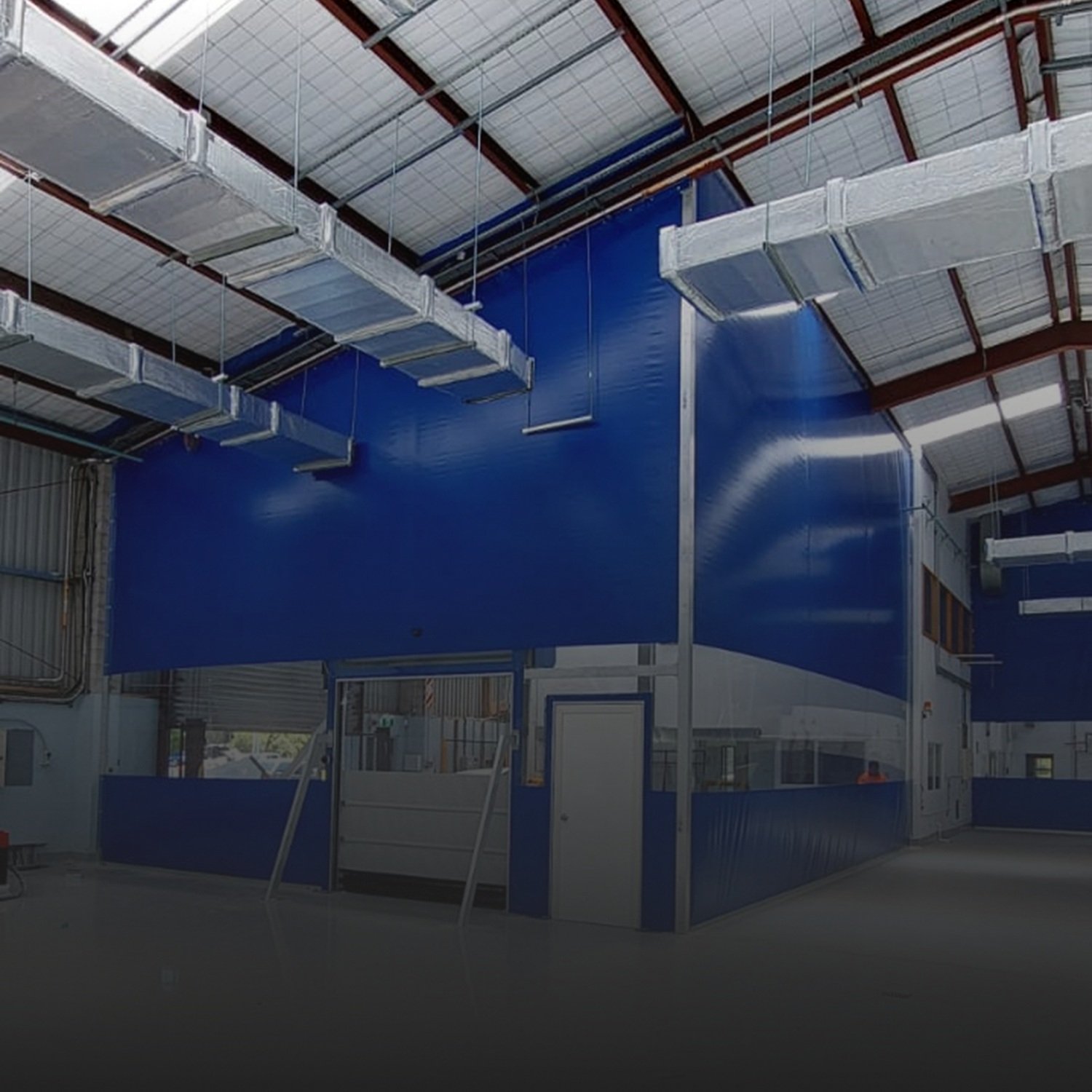 Flexible Wall installation creating a dust free environment