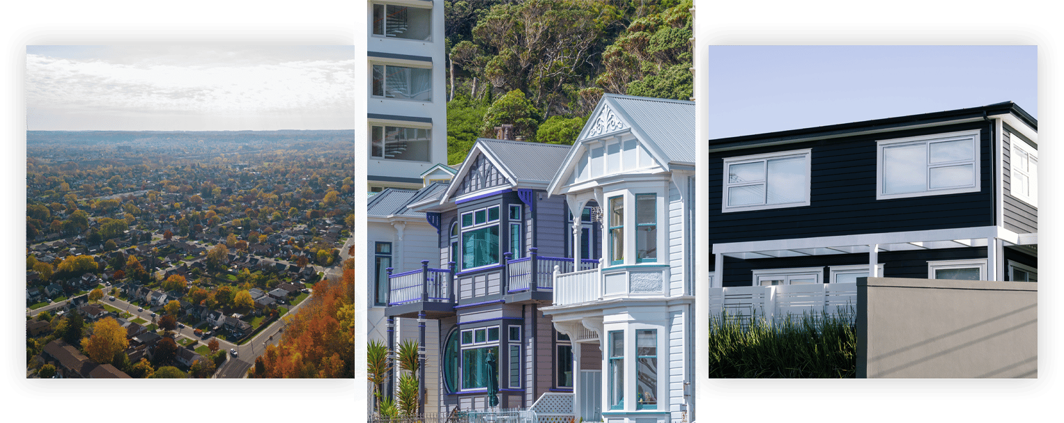 a range of residential properties in the Waikato region, some more classic and one a more modern new build