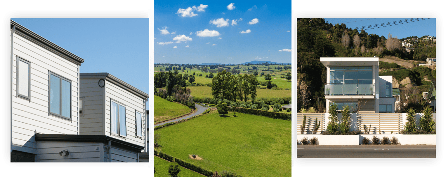 a range of residential properties in the South Waikato region, some more classic and one a more modern new build