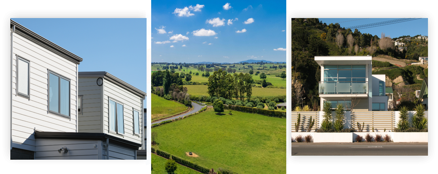 a range of residential properties in the South Waikato region, some more classic and one a more modern new build