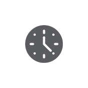 Grey clock logo