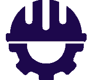 Blue and white safety helmet on top of a gear