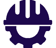 Blue and white safety helmet on top of a gear