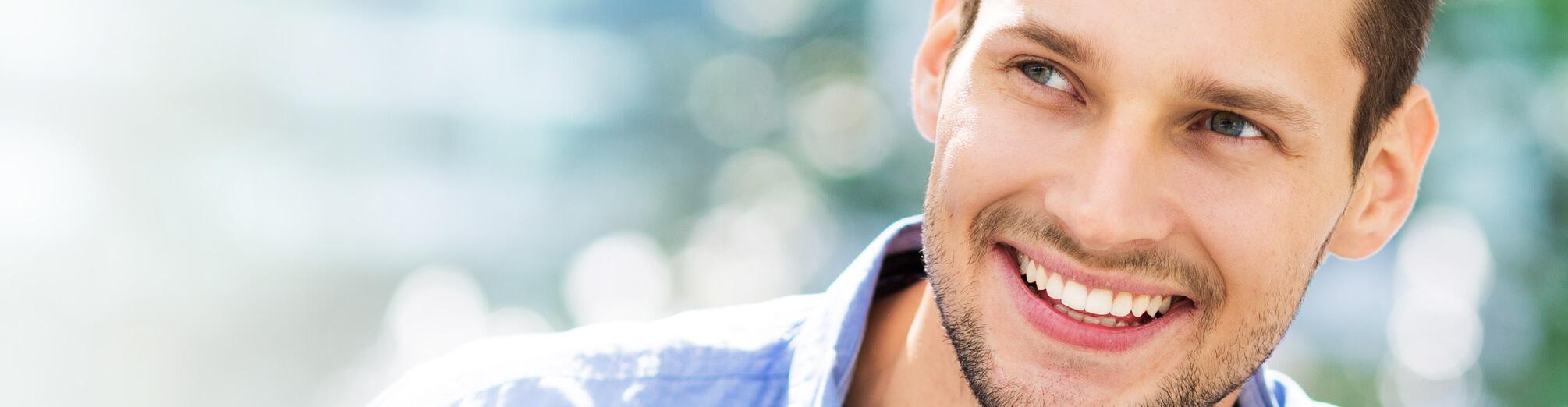 Young happy smiling man