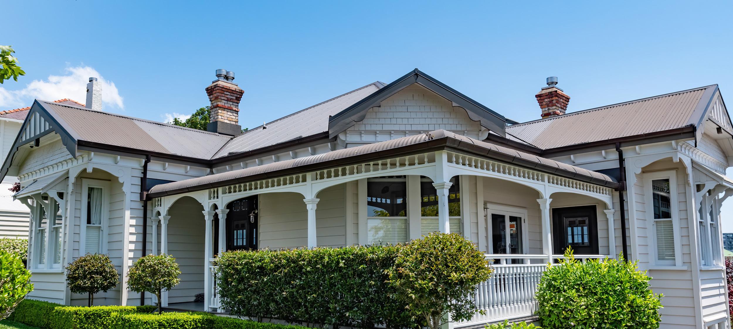 Residential house freshly painted by professional painting & decorating.