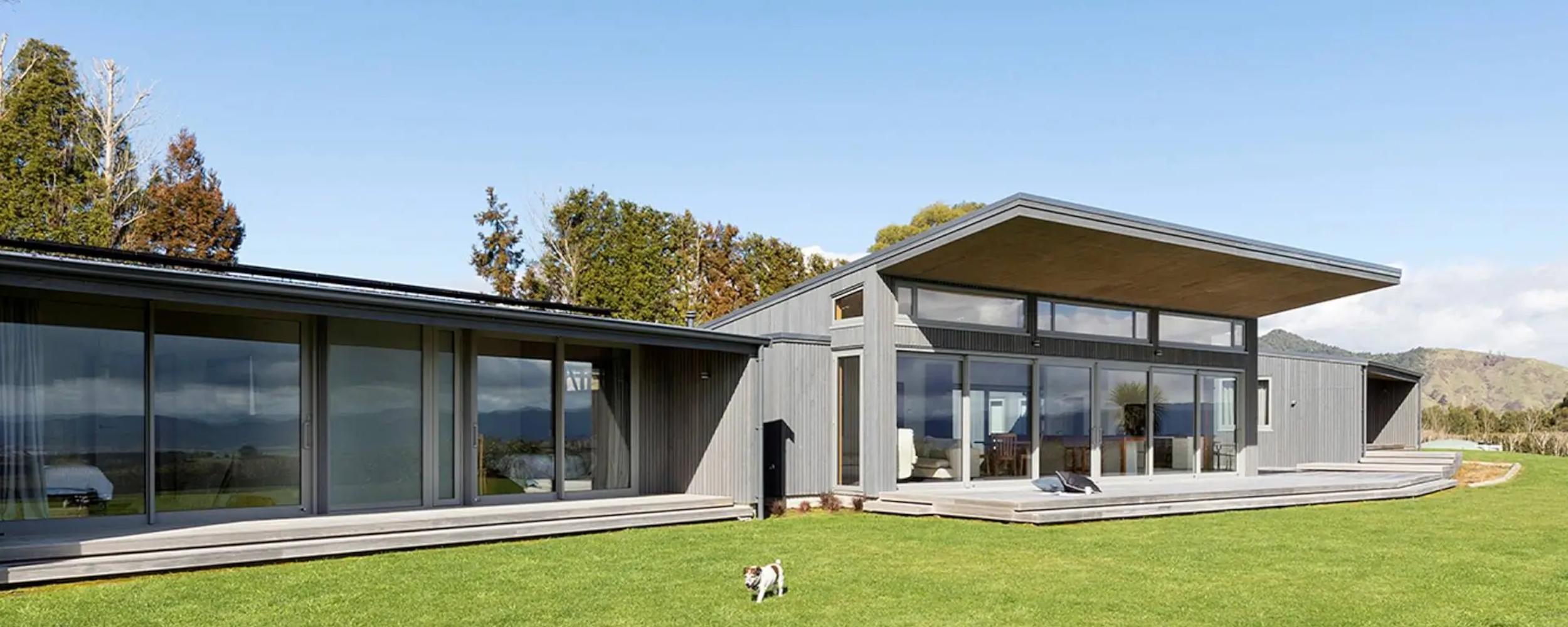 Front of house with Fairview windows and doors