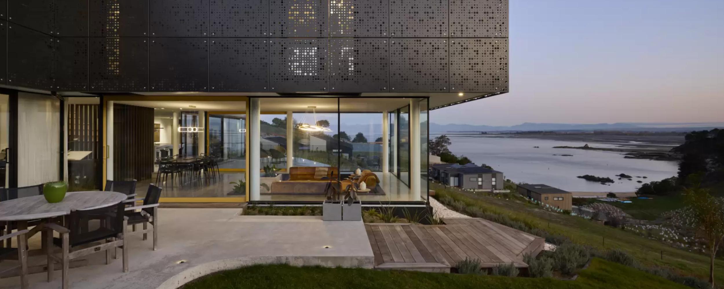 Through view of a house with Fairview windows and doors