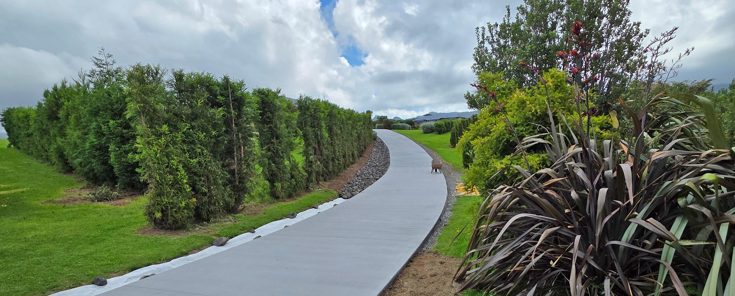 new concrete driveway