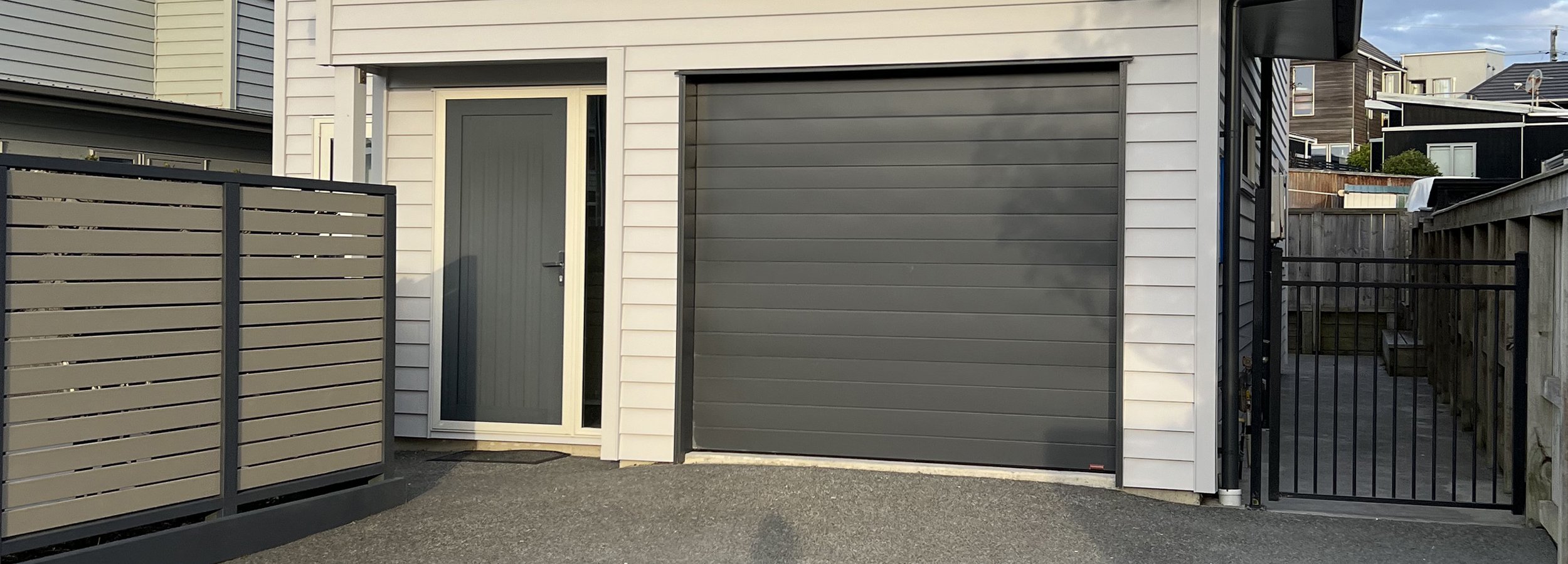 Black and white modern Wellington new build given a facelift by Professional Painting & Decorating Limited