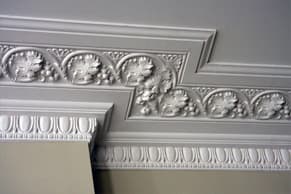 Decorative fibrous plastering in an older house