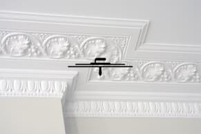 Decorative fibrous plastering in an older house