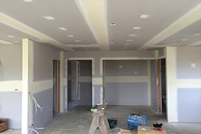 Interior plastering in a new home build in Dunedin