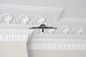 Decorative fibrous plastering in an older house