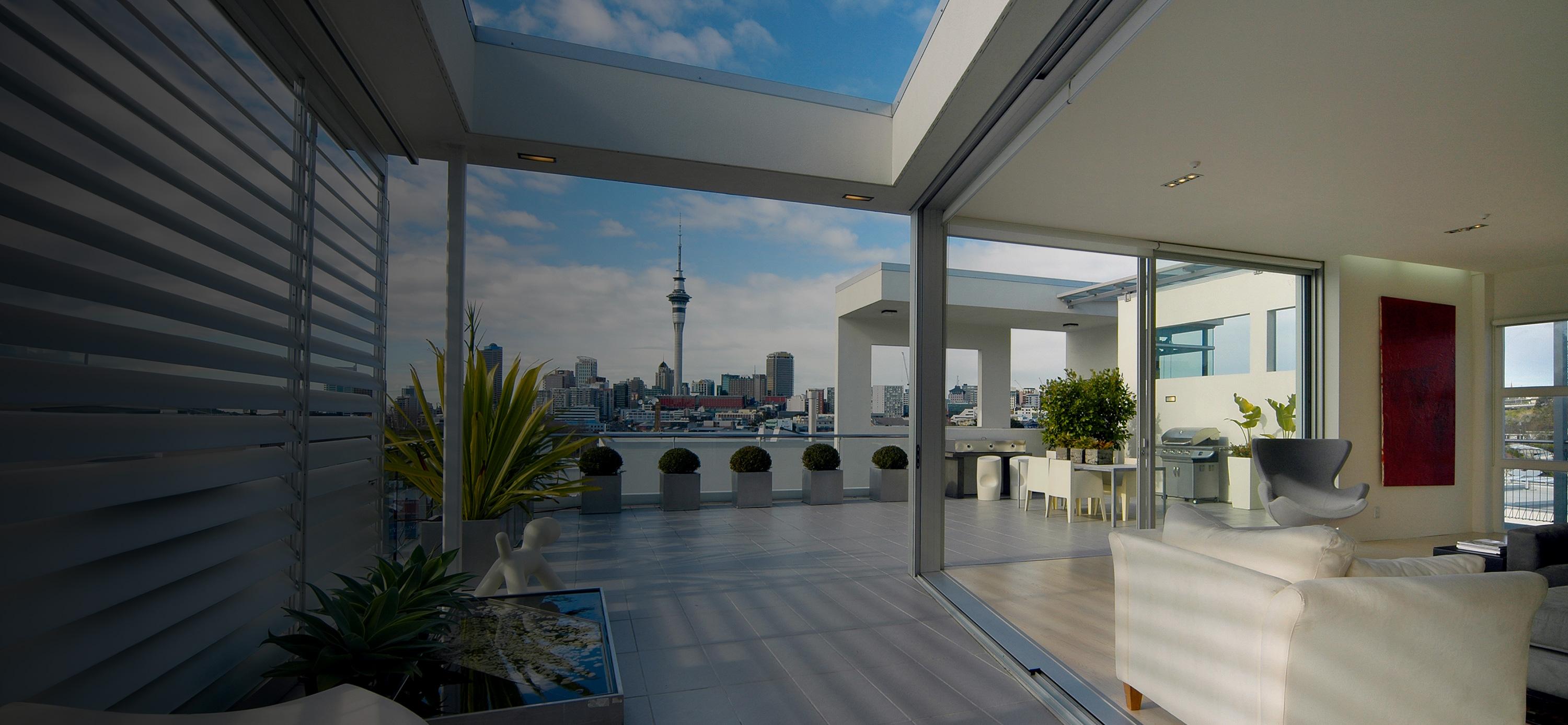 Auckland skyline from house for sale