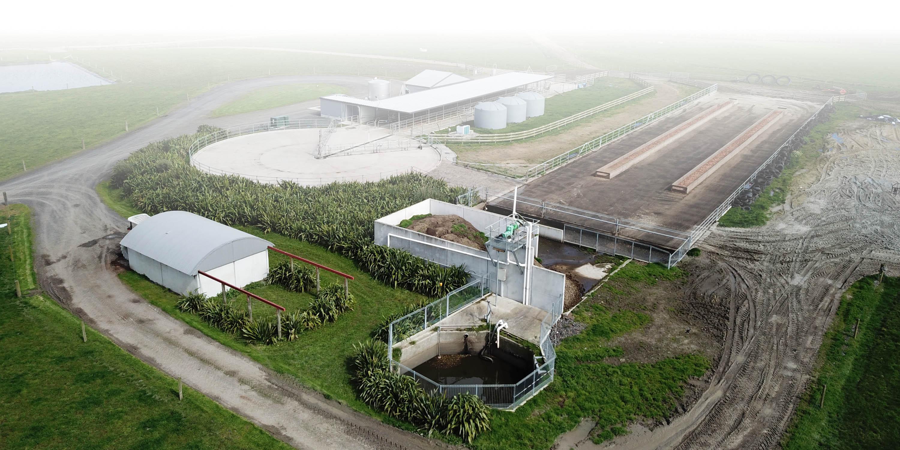 Dairy shed and feed pad constructed by Don Champam Ltd