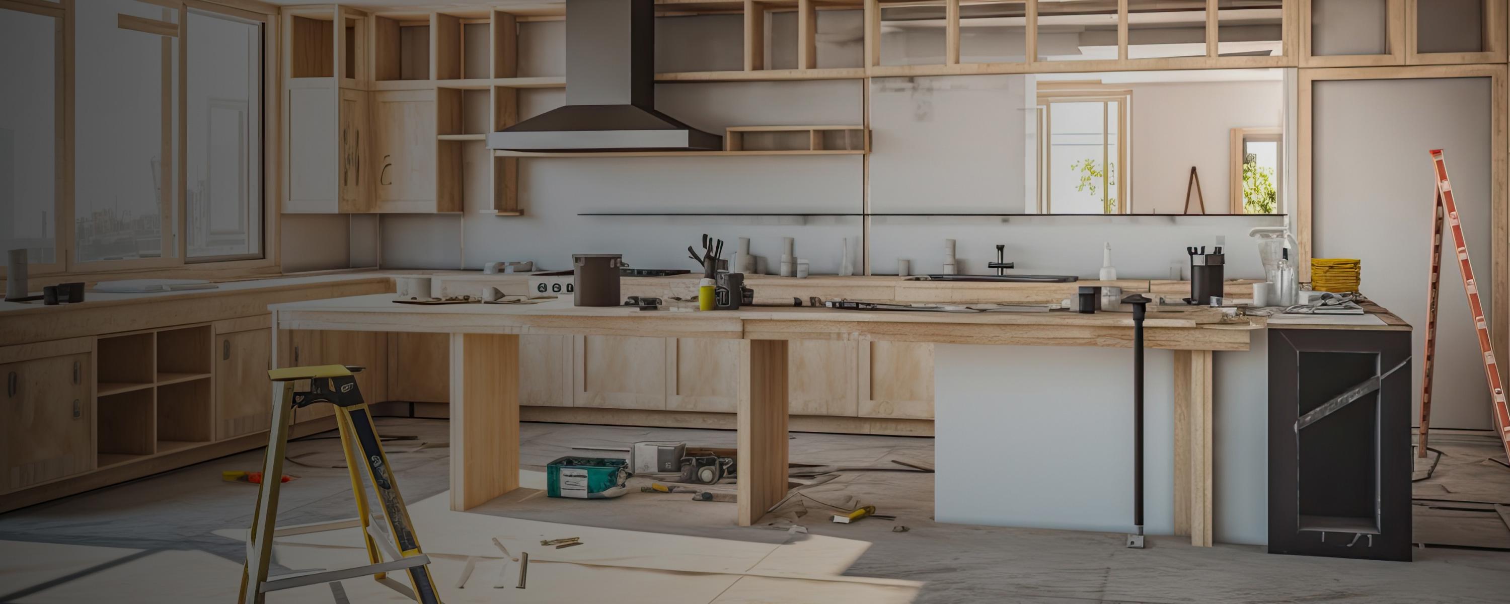 KItchen Renovation in progress of a kitchen bench in Dunedin, NZ