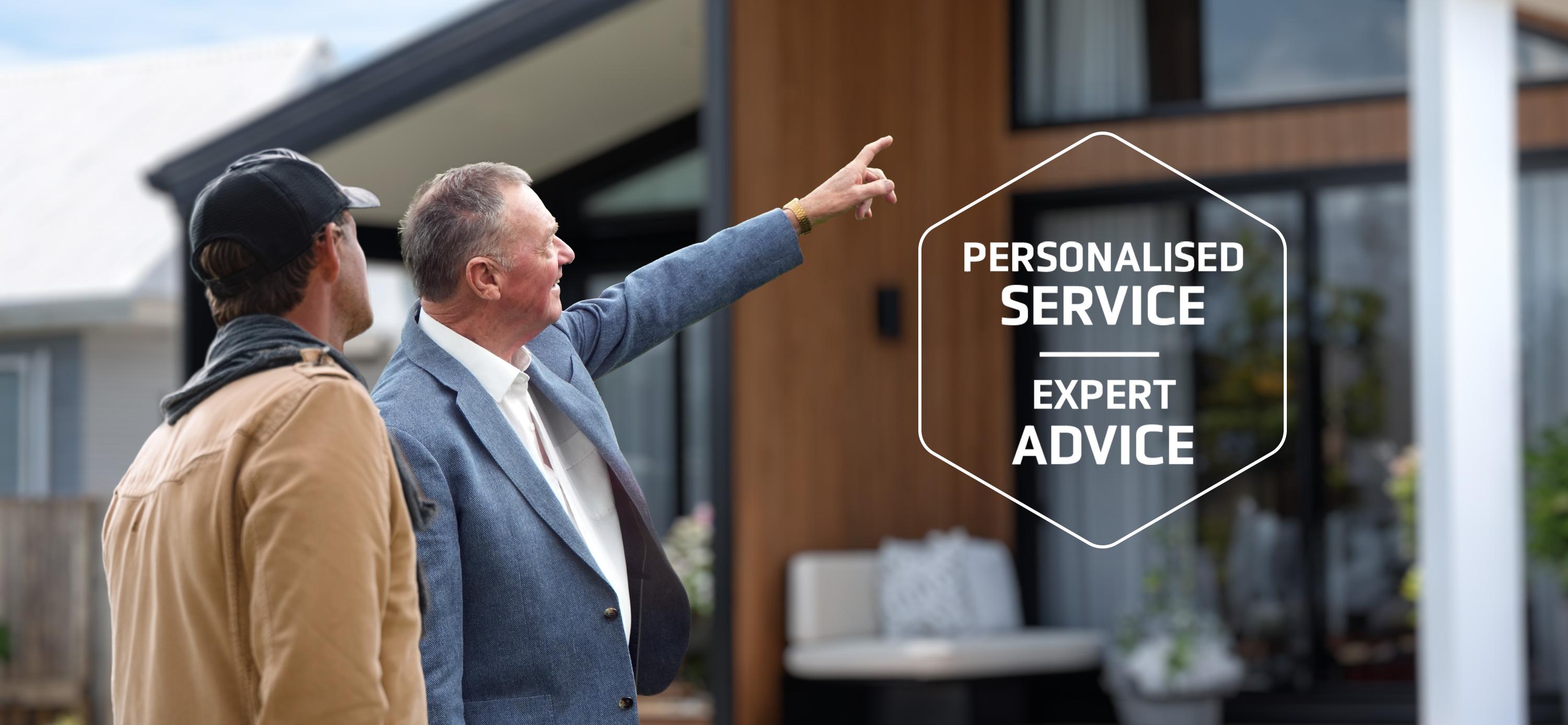 John and a client discussing alarm systems