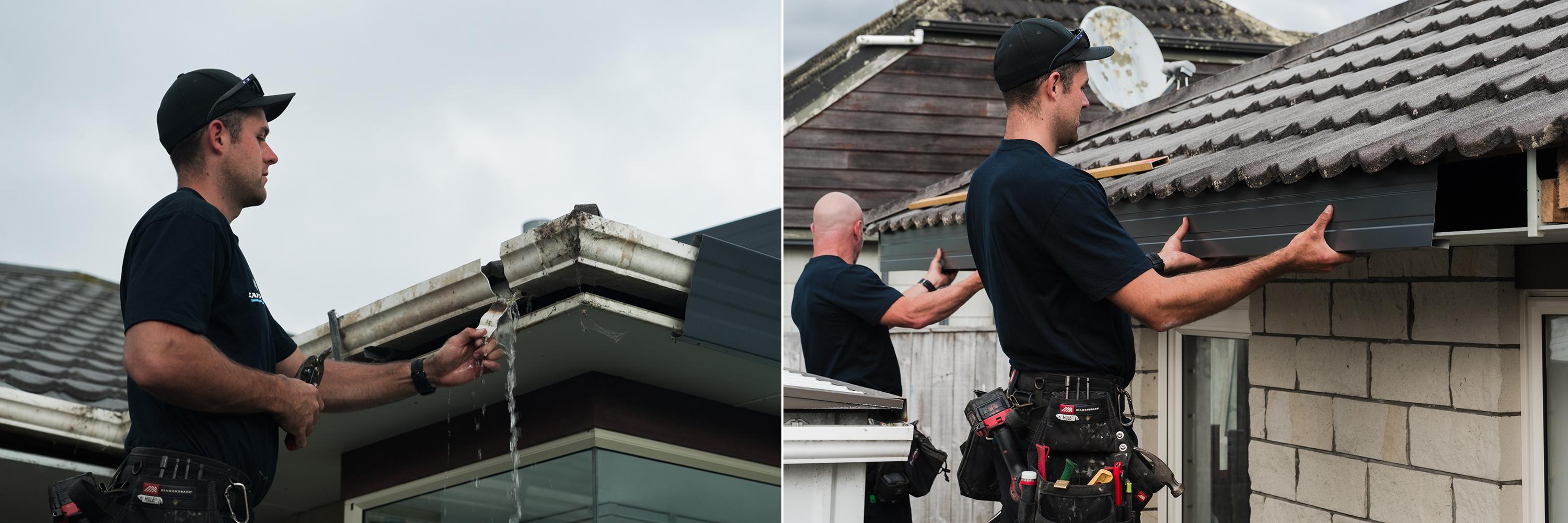 Replacing guttering and installing new fascia and guttering