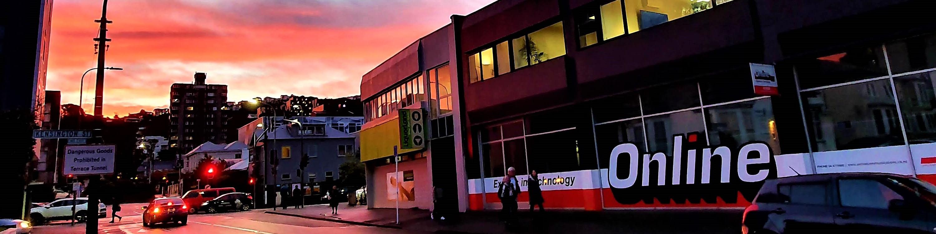 Online Communication office front