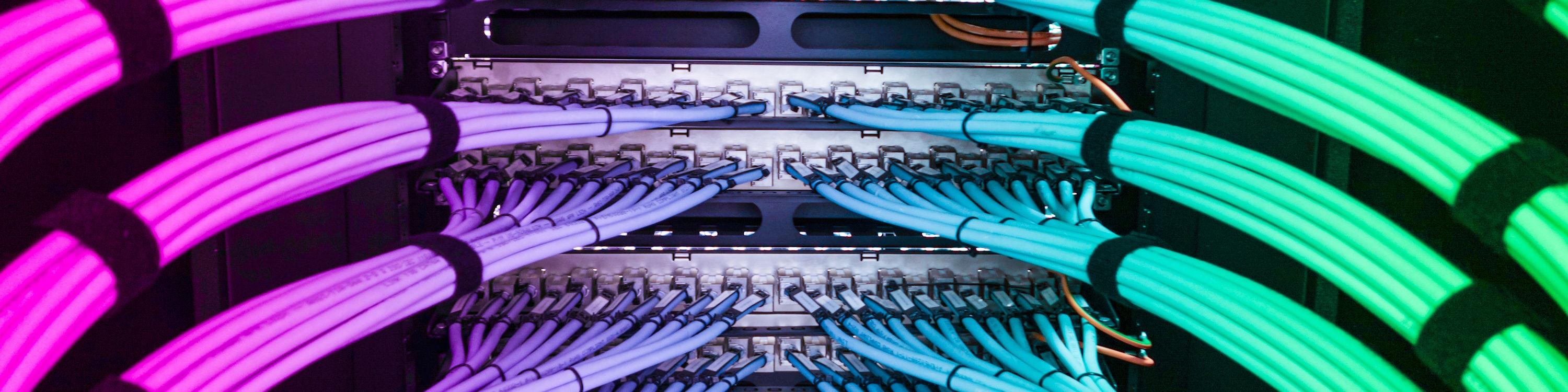 multi-coloured cabling