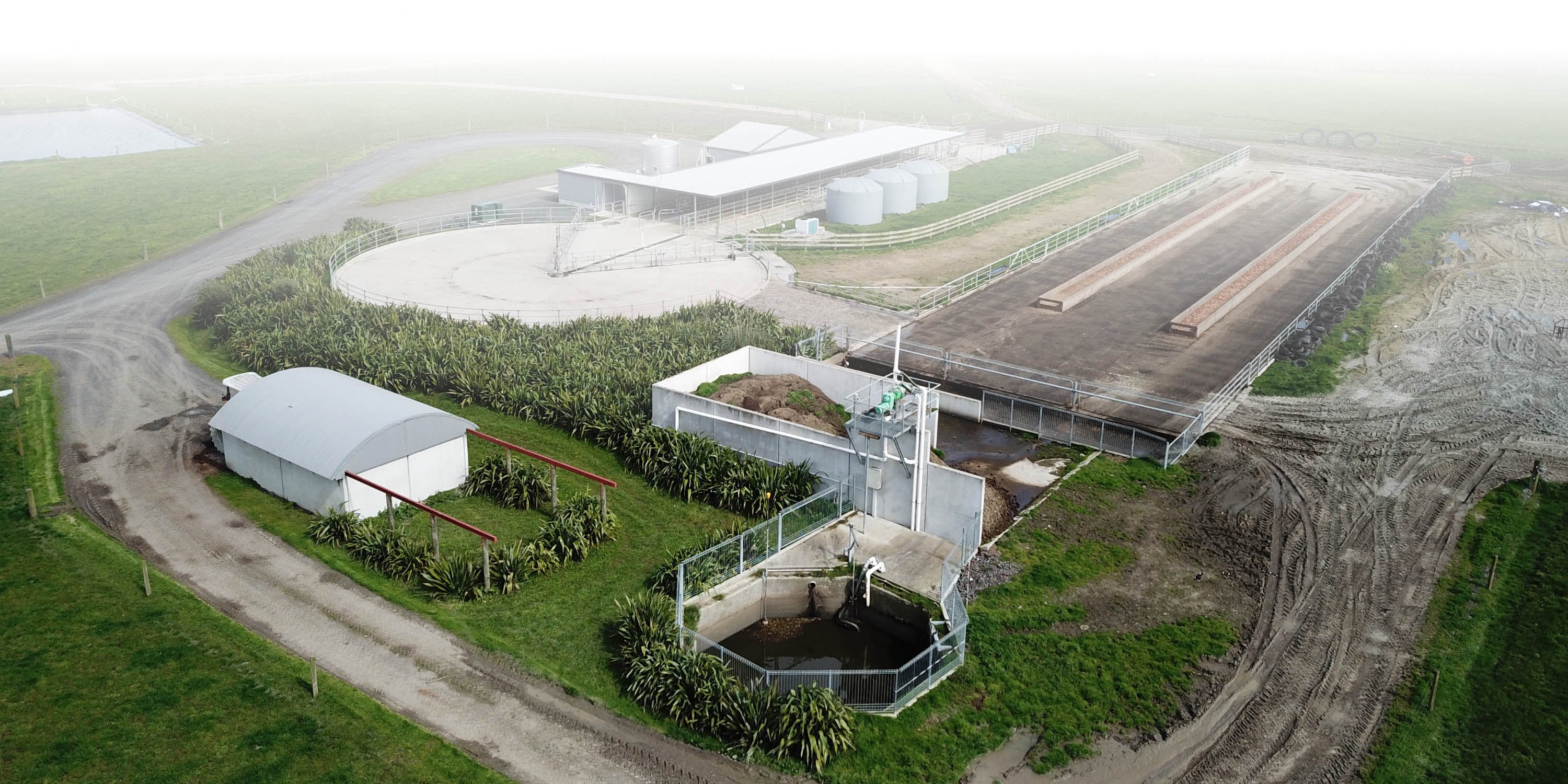 Dairy shed and feed pad constructed by Don Champam Ltd