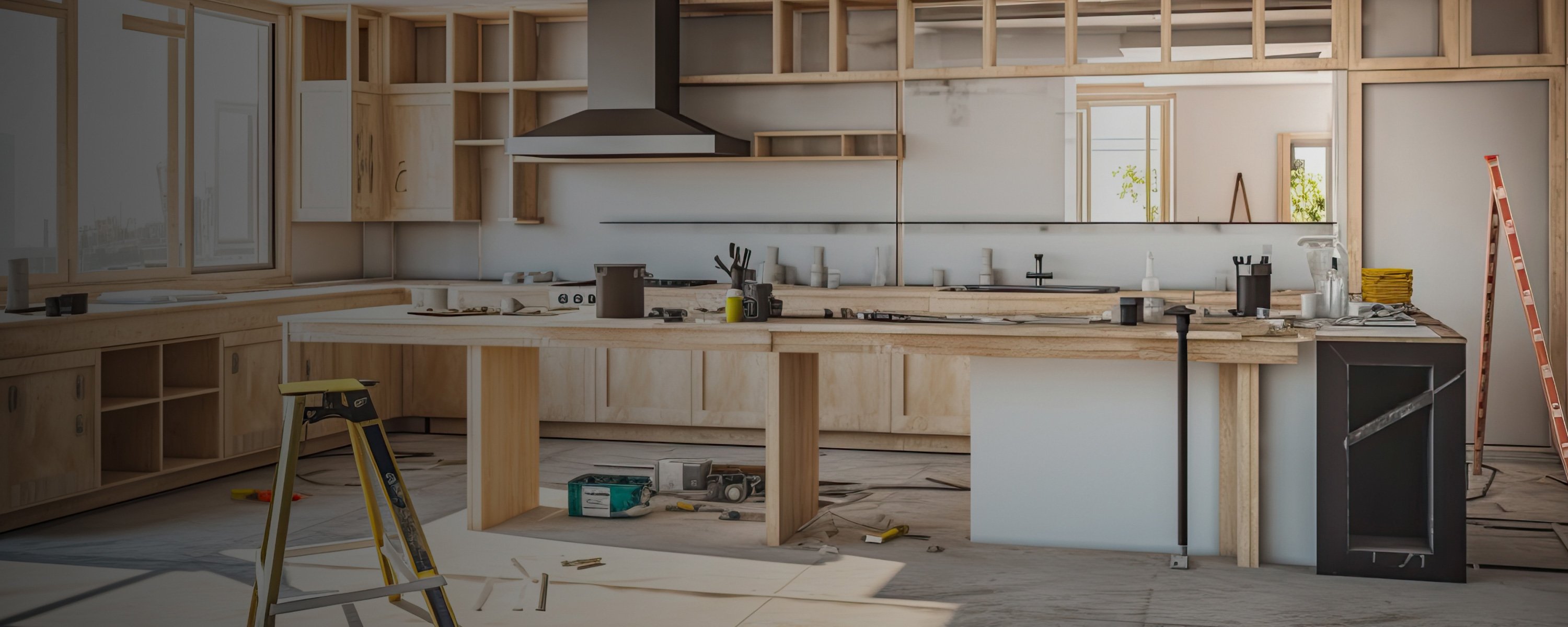 KItchen Renovation in progress of a kitchen bench in Dunedin, NZ