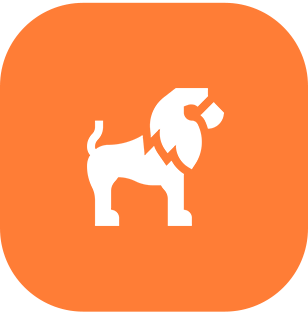 Orange square with a white bird