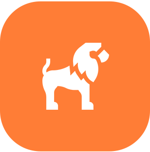 Orange square with a white bird