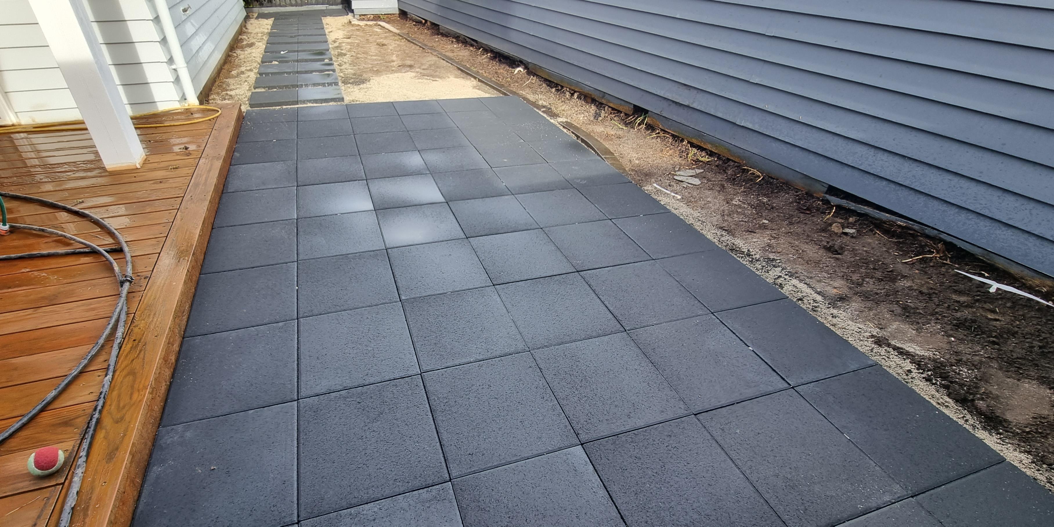 grey pavers