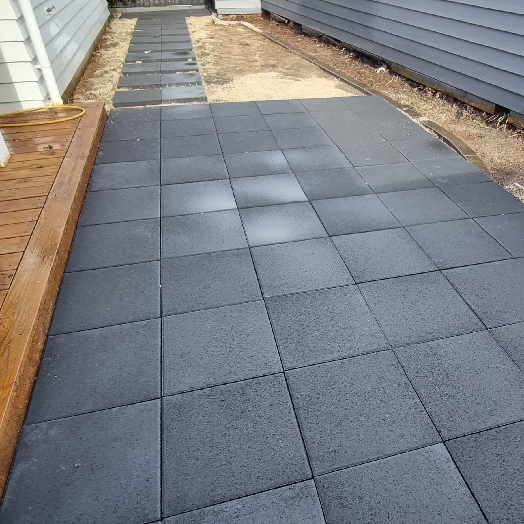 grey pavers