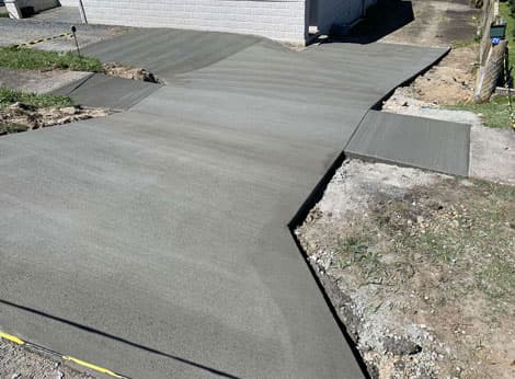 New asphalt driveway prepared for a residential client by A1's concreting professionals