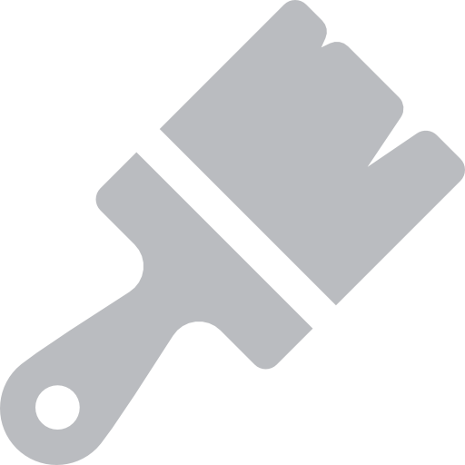 Grey paintbrush logo