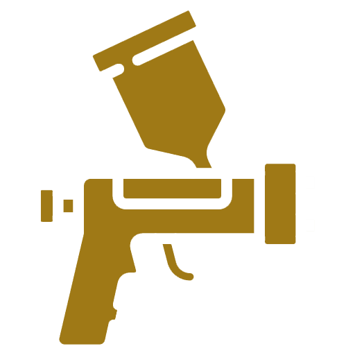 Golden paint gun logo