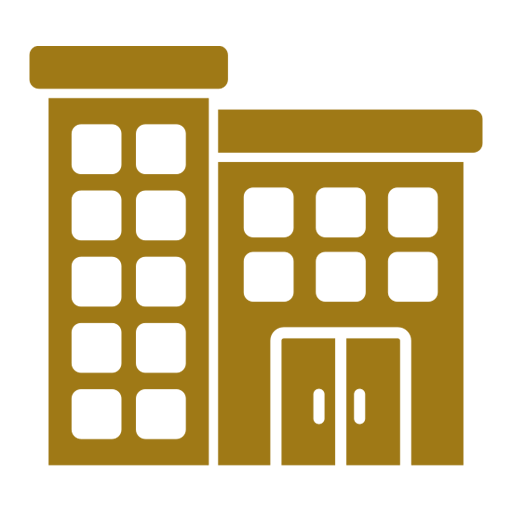 Golden commercial building logo
