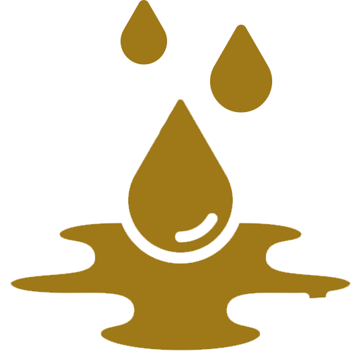 golden drops that form a puddle