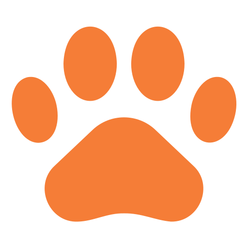 Orange paw logo