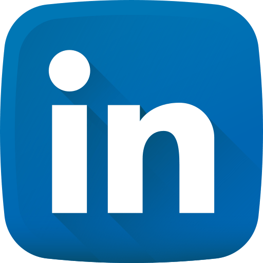 Blue and white Linkedin Logo