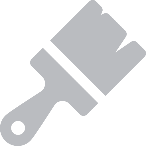 Grey paintbrush logo
