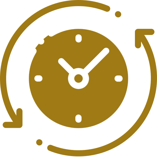 Golden clock logo